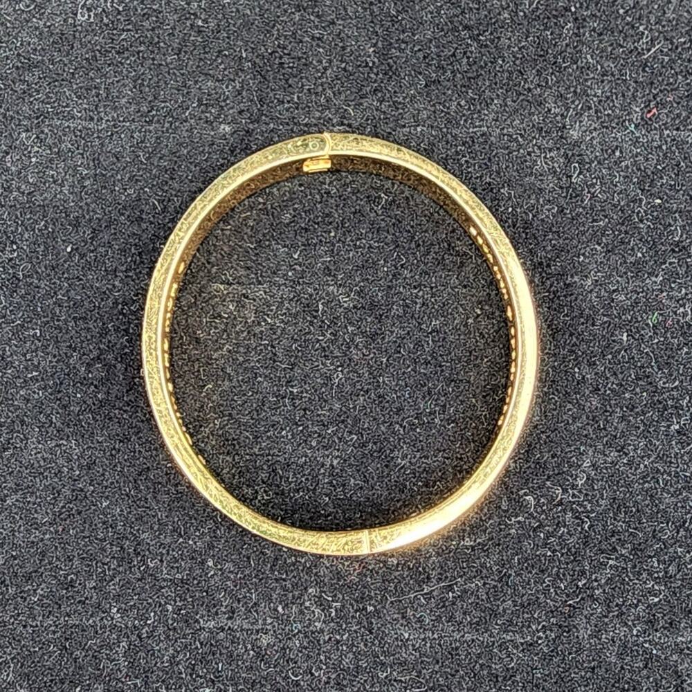Kate Spade Gold Tone How Charming Enamel Bangle Bracelet - Picture 4 of 6